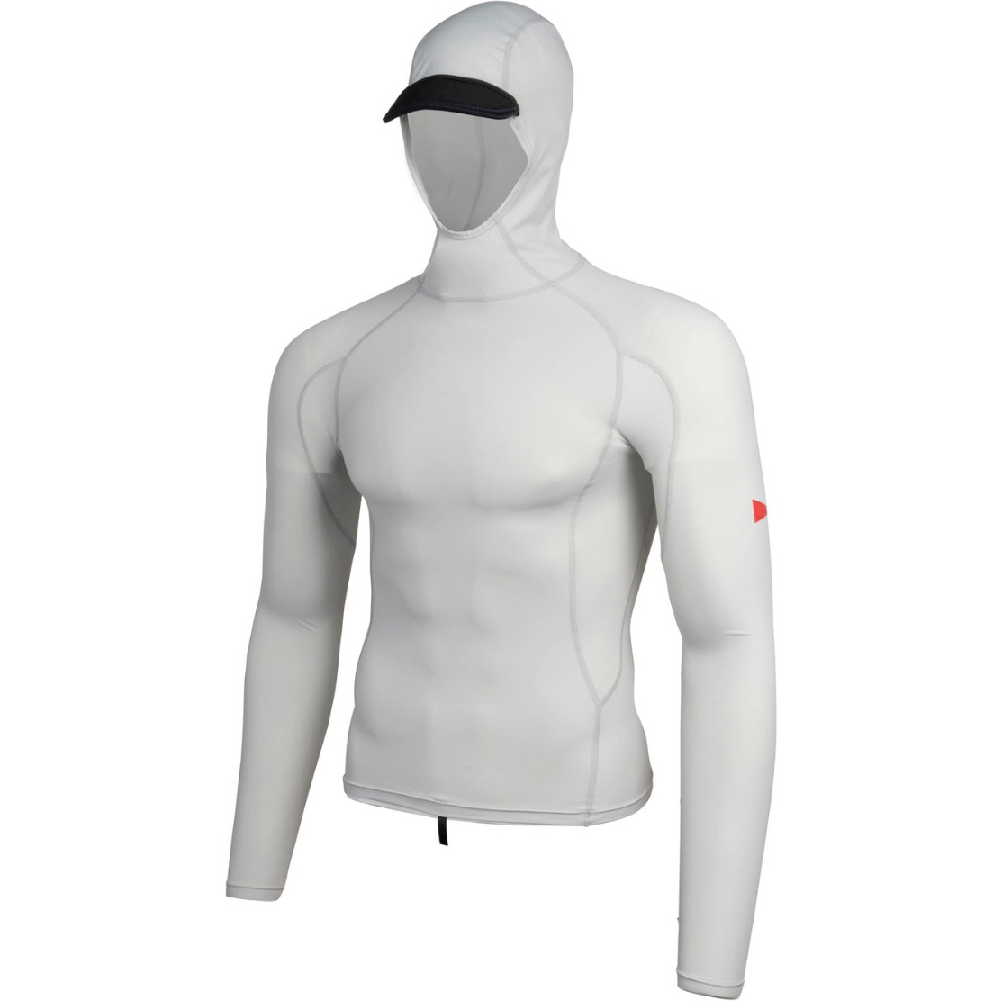 2026 Florence Marine X Mens Long Sleeve Utility Pocket Hooded Rash Vest FMSS00011 - Silver